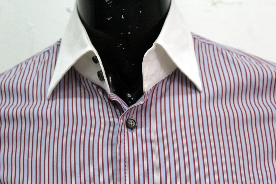 Dsquared2 Camisa Hombre Talla 46 Manga Larga Camisola Camisa Algodón Hombre Logo - Imagen 3 de 4
