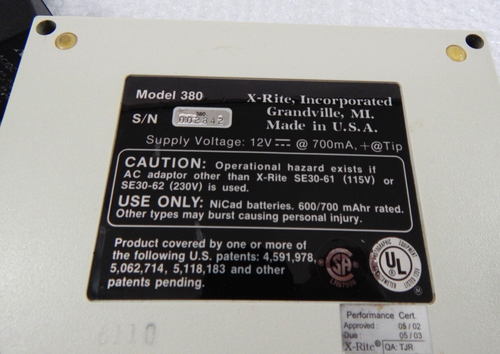 X-RITE MODEL 380 PROCESS CONTROL DENSITOMETER - Picture 7 of 8