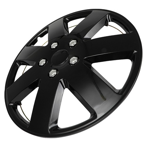 16" Set of 4 Black Wheel Covers Full Rim Snap On Hub Caps Fit R16 Tire & Rim - Picture 4 of 9