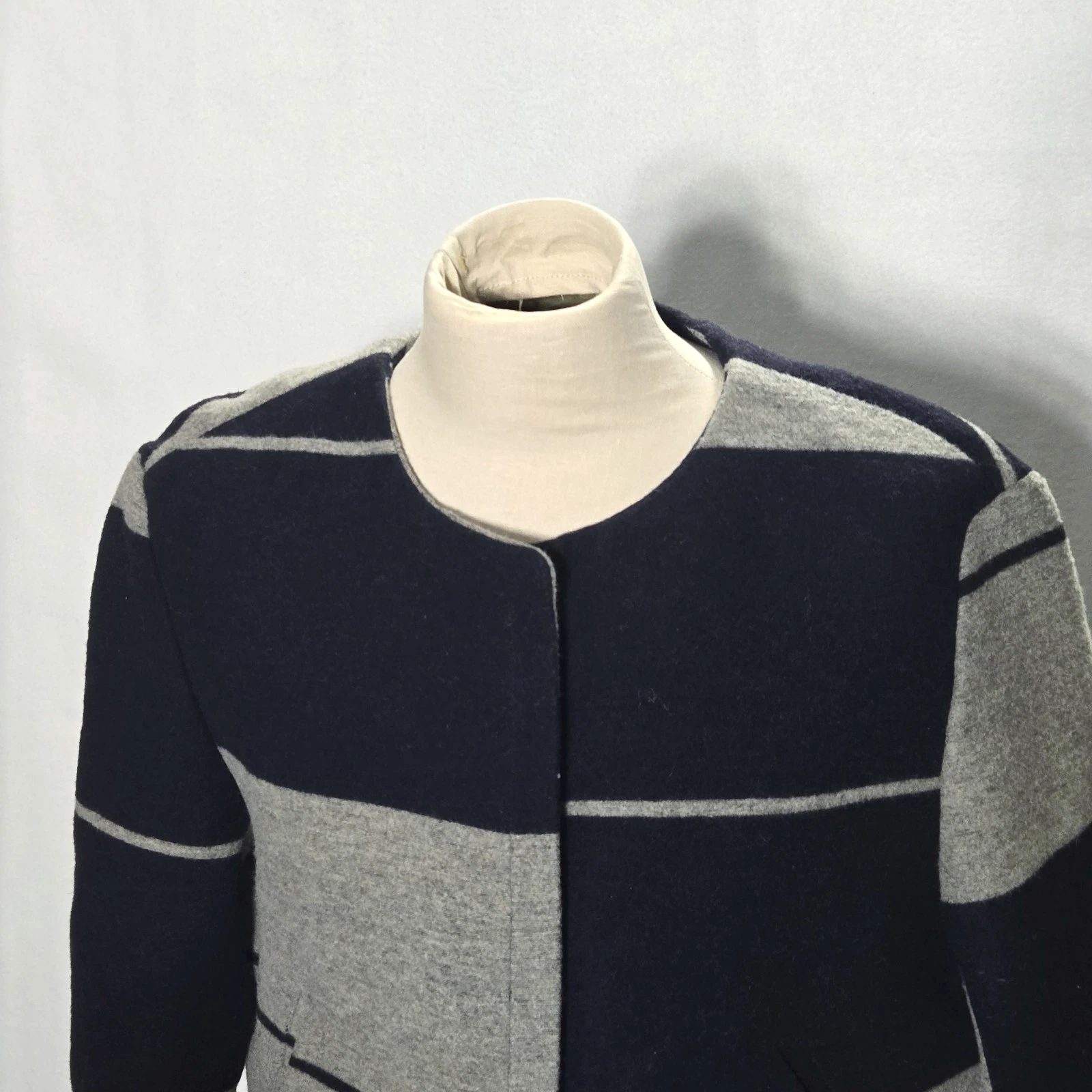 ACNE Studios giacca lana a righe donna taglia 40 vintage full zip