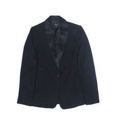 Karen Millen The Atelier Blazer Jacket Black Wool Womens Uk 10