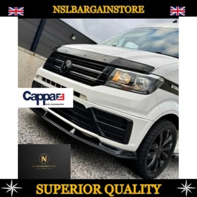 VOLKSWAGEN VW CRAFTER 2017+GLOSS BLACK BONNET WIND DEFLECTOR PROTECTOR BONNET GUARD CAPPAFE