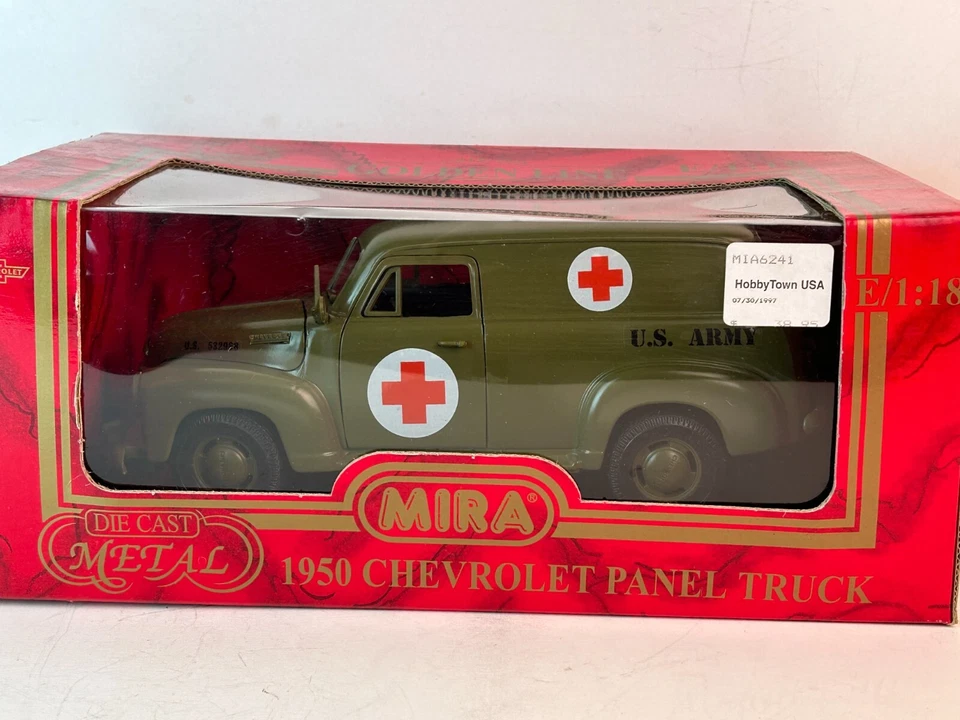Camión de panel GMC Mira 1950 diecast escala 1:18, ejército de Estados Unidos Foto 2 de 4