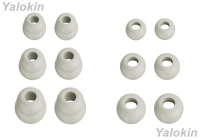 12pcs Eartips for LG Tone Free HBS FN7 FN6 FN4 - Light Gray Earbuds (DF-3SZ)