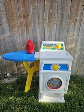 Fisher Price Laundry Center Vintage 1990 Washer Dryer Machine Pretend Play