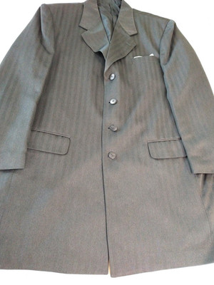 Men Suit 2 Piece Vanderbilt Color Black With Pants Styled In Italy 
