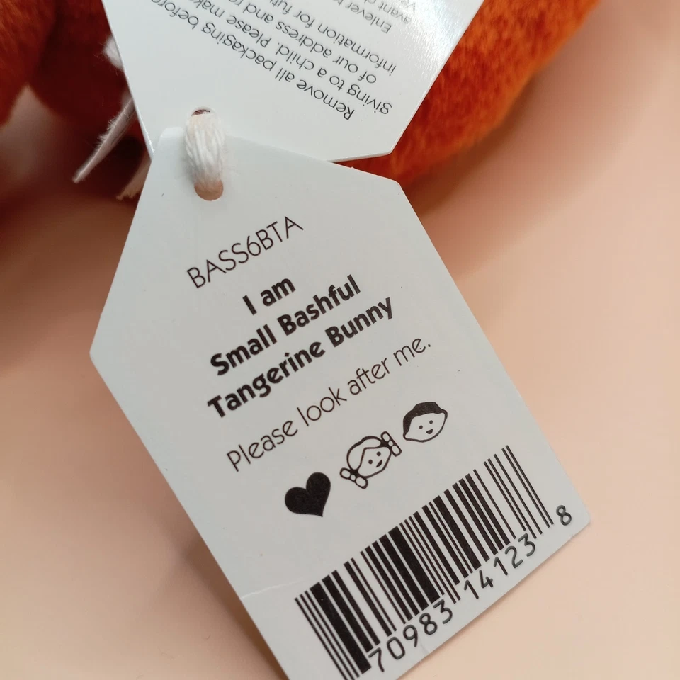 Jellycat I am small bashful tangerine bunny  BNWT genuine  - Image 2 of 2