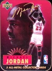 Michael Jordan Upper Deck 5 Metal Collectible TIN Only! HOF Chicago Bulls NBA