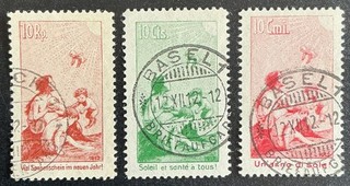 SWITZERLAND 1907 1963 Stamped STOCK PRO JUVENTUTE I III PAXx4 (W2458d