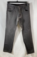 Pavini Jeansy męskie Szare Washed Straight Leg Bawełna Denim Rozmiar 32x32