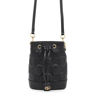Gucci GG Matelasse Leather Shoulder Bag Black