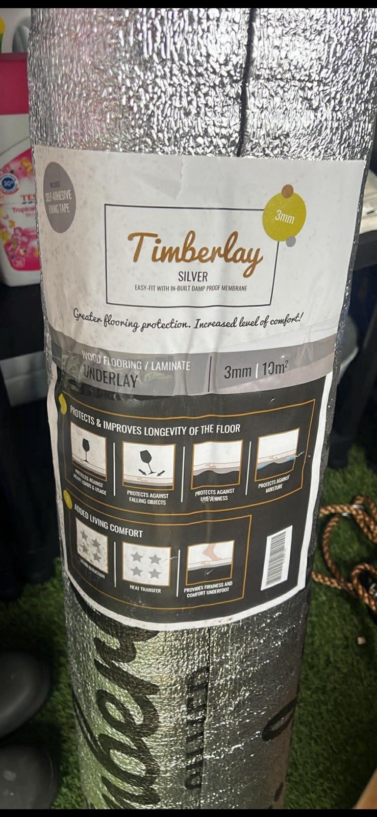 Timberlay Silver 3mm Underlay 10m