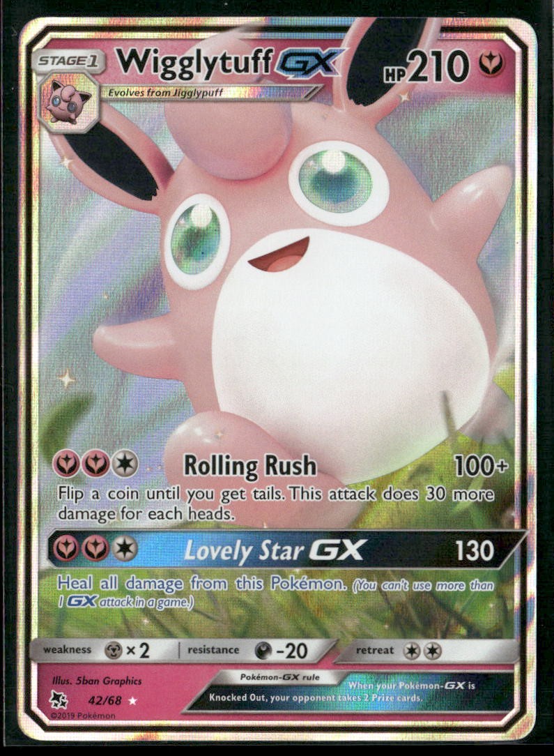 Wigglytuff GX Holo Ultra Rare Hidden Fates 42/68 NM
