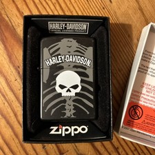 Vintage 2007 Harley Davidson Zippo Windproof Cigarette Lighter Original Box USA