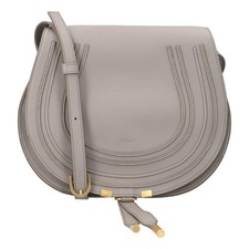 Chloé Marcie Medium Saddle Bag Grey Damen Damentaschen Grau