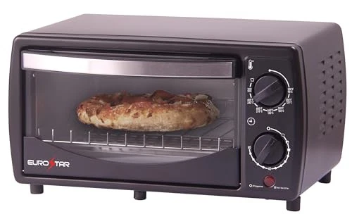 EUROSTAR TO900B 4-Slice Toaster Oven Broiler, Black