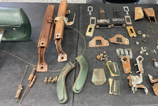 1970 Chevelle Ss El Camino Green Bench Seat Head Rests Tracks Hardware Lot