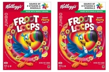 Kellogg's Canadian Froot Loops Breakfast Cereal, Jumbo Size, 825g (2 Pack)
