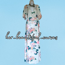 ASOS FLORAL PRINT PLEATED FLORAL LENGTH OCCASION WRAP-DRESS SIZE 20 new