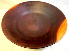 Extra-Large Hand-Turned Black Walnut Wooden Bowl  Single Piece 21" in Diameter