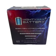 Mighty Max Battery YB9A-A -12 Volt 9 AH 130 CCA Rechargeable Maintenance Free