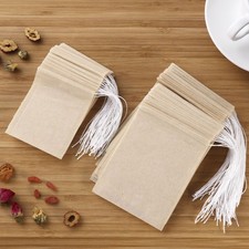 200 Pcs Drawstring Tea Bag Paper Filter Bags Disposable for Loose Tea 0.05 per strip