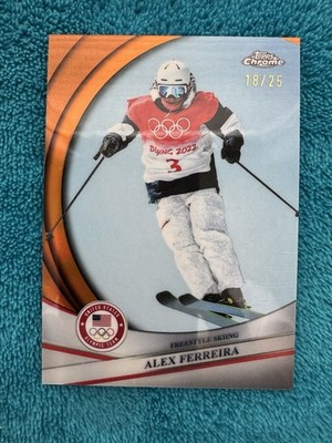 ALEX FERREIRA 2026 TOPPS CHROME WINTER OLYMPICS #21 ORANGE  /25 26' Gold Medal