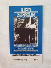 Led Zeppelin Vintage Ticket- Friday 7th November 1969- BG199 + FREE Photo