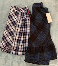 NEW Plaid Skort size XL 16-18 pleated with shorts under Lot of 2