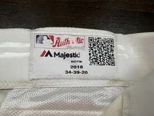 2018 GAME ISSUED MAJESTIC BASEBALL PANTS TBTC KANSAS CITY ROYALS SIZE 34-39-20