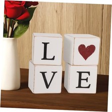4pcs Reversible Valentines Day St. Patrick's Day Decorations Rustic Love Luck