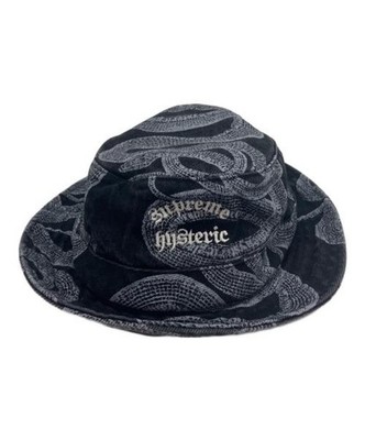 SUPREME Snake Denim Crusher Black Snake Bucket Hat