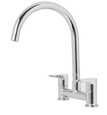 Cooke & Lewis Gordale Chrome Effect Kitchen Bridge Mixer Tap