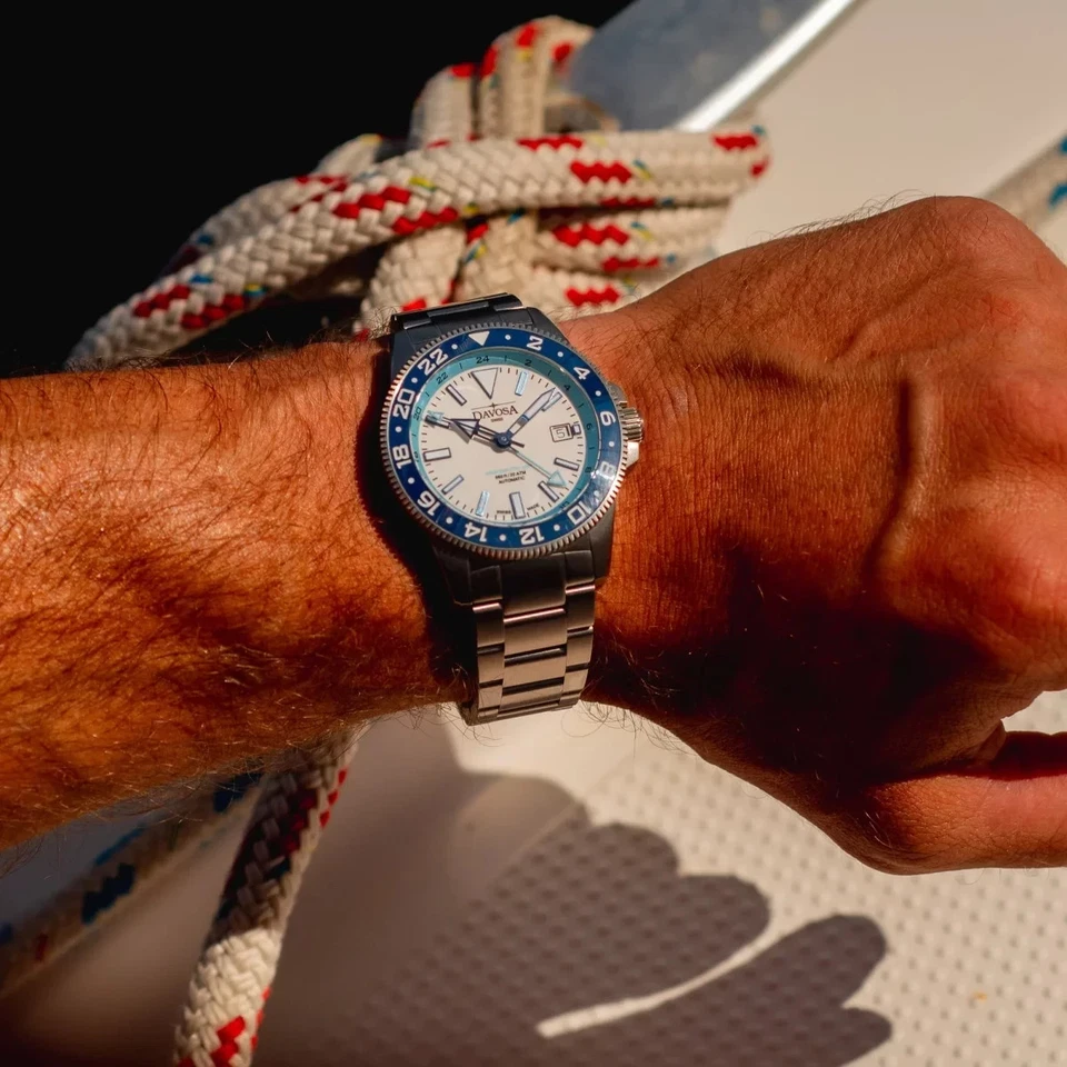 Davosa Argonautic World Traveller 161.542.40 inkl. Original Kautschukband NEU - Bild 3 von 4
