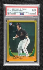 2011 Bowman Draft Chrome Gold Refractor 35/50 Paul Goldschmidt PSA 9 MINT b8h