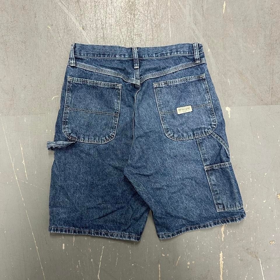 Vintage Wrangler Carpenter Denim Shorts Medium Wash Y2K Baggy Jean Shorts