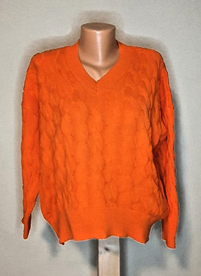 (THE MERCER) N.Y.  Damenpullover orange, Größe 40