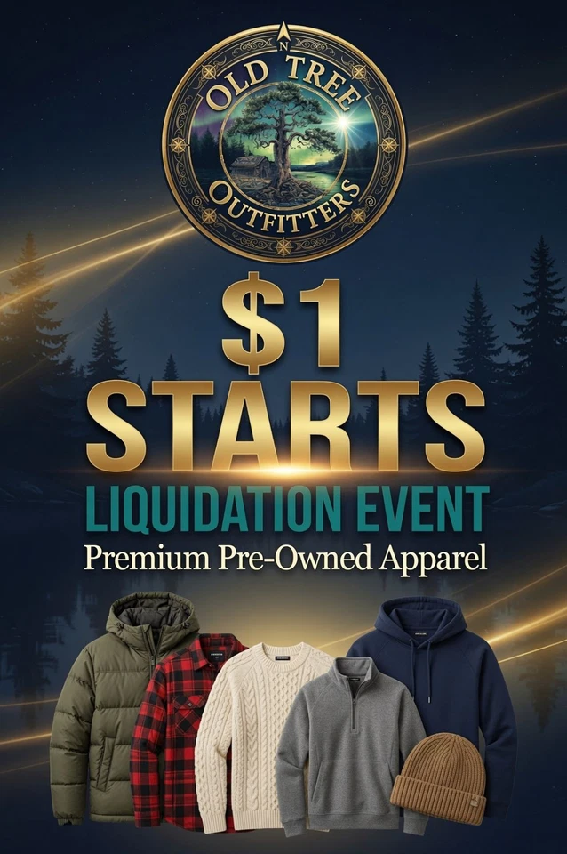 $1 Starts -  Clothing Liquidation Event -  Premium Brands