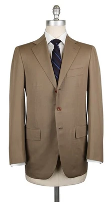 Cesare Attolini Beige Wool Solid Suit - (CA89172) - Image 1 of 4