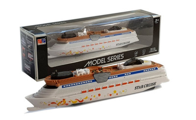 Schiff Boot Yacht Star Cruise Modell Spielzeug Funktion Try My Sound Licht 4 Räder