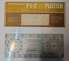 JEPPSEN PV-2 Aviation Chart Plotter Vintage