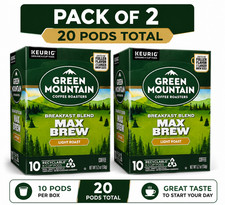 Green Mountain Coffee Max Brew Light Roast K Cup Pods 20ct