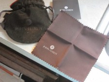 JOHN HARDY JEWEL STORAGE POUCH BAG DRAWSTRING FABRIC BROWN VELVETEEN CLOTH WIPE