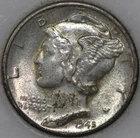* 1945-D Mercury Dime 90% Silver, Popular Collector Coin As Shown