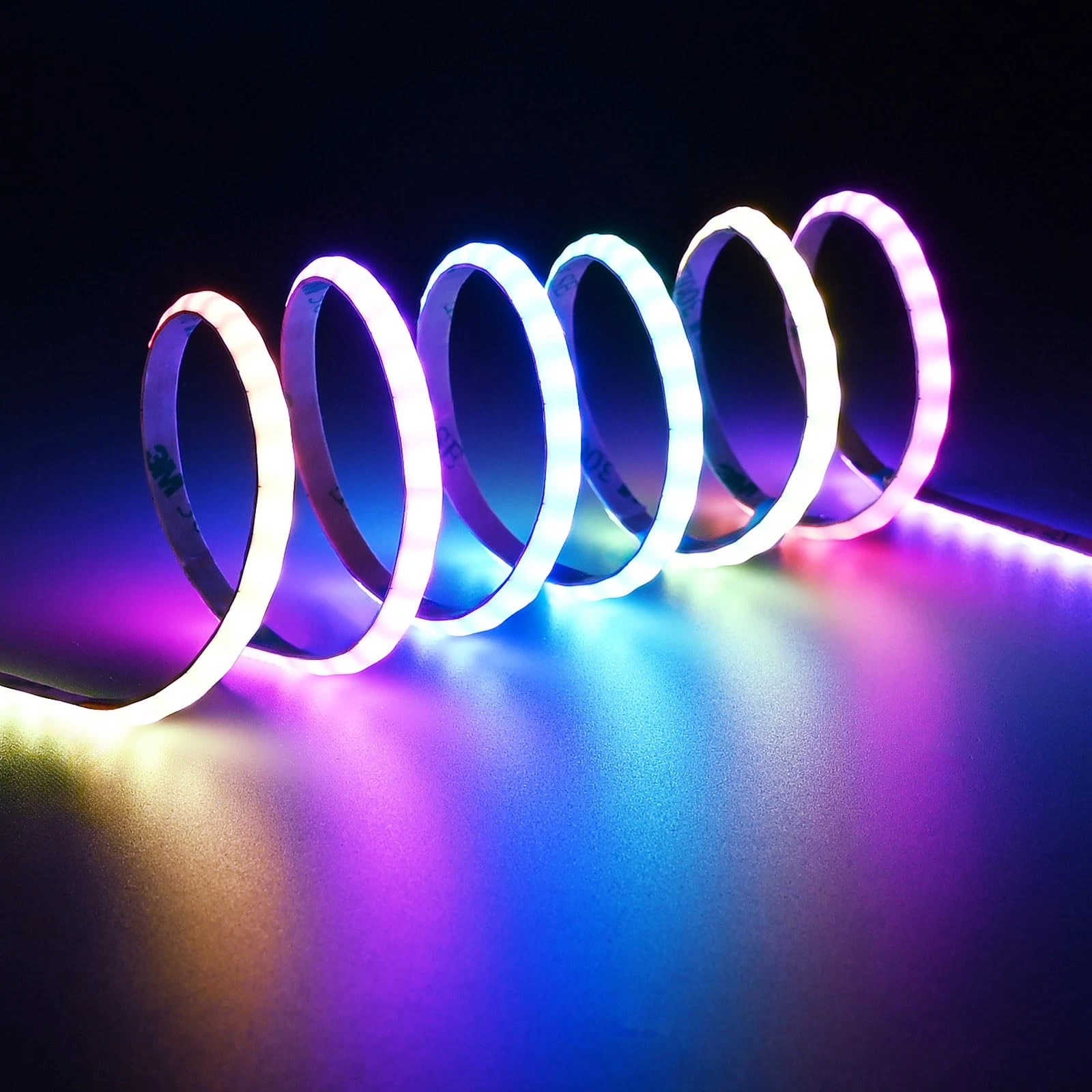 5mm Ultra Thin WS2812B COB LED Strip 16.4ft DC5V Smart IC RGB Individual Addr...