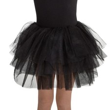 Girls Deluxe Mesh Tutu, Black One Size Fits Most Cute