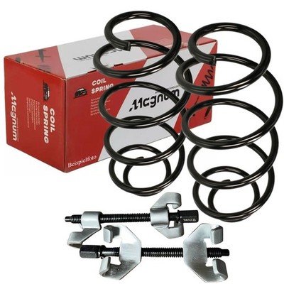 2x MAGNUM SG213 Fahrwerksfeder + Federspanner für FORD TRANSIT COURIER B460