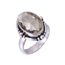Smokey Quartz Gemstone 925 Sterling Silver Ring, Christmas Gift, Elegant Ring