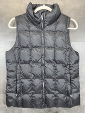 VTG Gap Womens Vest Puffer Down/Feathers Quilted Full Zip Pockets Black Size S