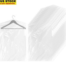 12 Pack Transparent Garment Bags Dustproof Breathable Clothes Covers Storage New